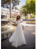 Strapless Ivory Ruched Organza Stunning Wedding Dress